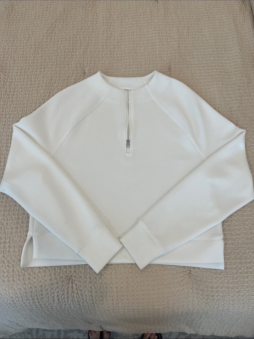 Varley Ebba Half-Zip Sweatshirt White Size Small - Picture 2 of 9